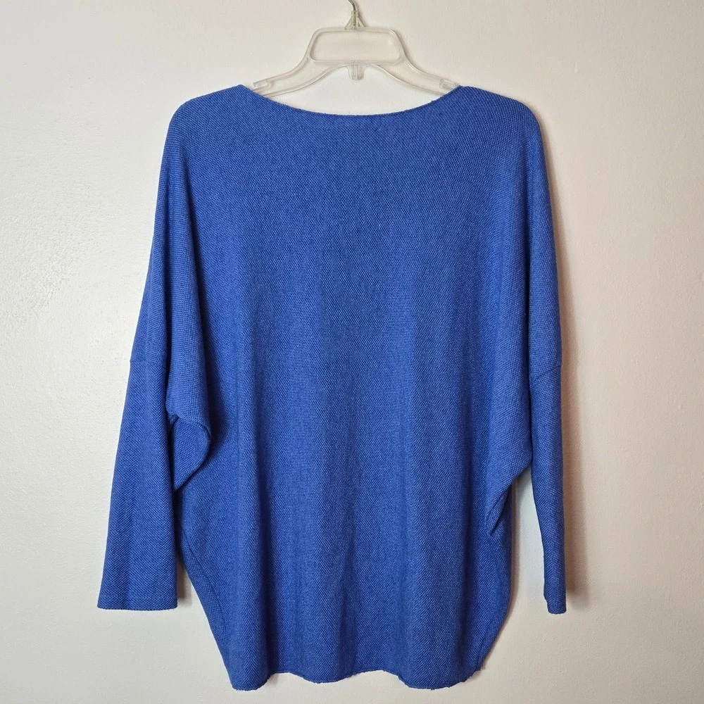 Brand Bazar Blue Angora Wool Blend Star Embellished Oversized Sweater‎ Italy